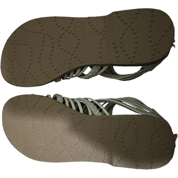 Olive & Edie Remie White Gladiator Strappy Zip Sandals Big Girl Size 1 Youth New - Picture 5 of 16